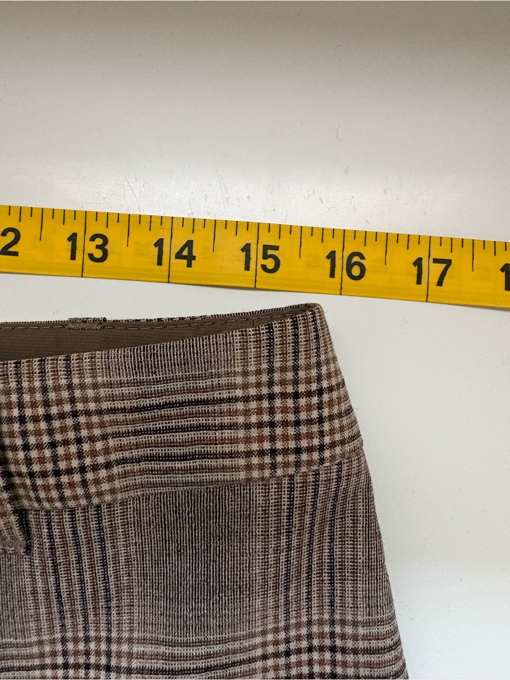 Lafayette 148 New York Glen Plaid Wool Blend Wide-Leg Trousers Size 8 TRR - Picture 12 of 14